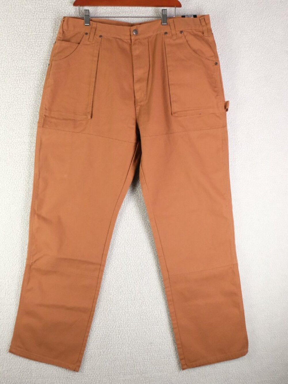 Dickies Logger Jeans Mens 40X32 Brown Relaxed Fit Loop Canvas Heavyweight Work